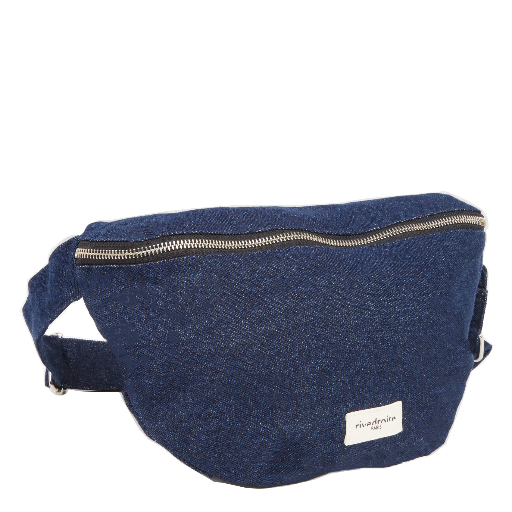CUSTINE XL - Sac banane en coton recyclé imprimé | Jean brut