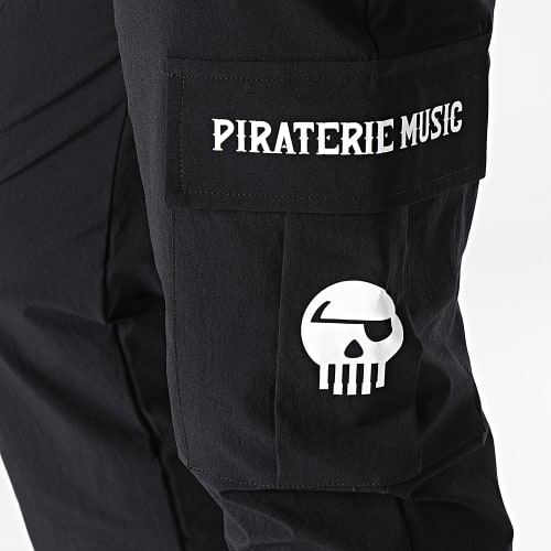 Pantalon Cargo Logo 2 Noir Blanc