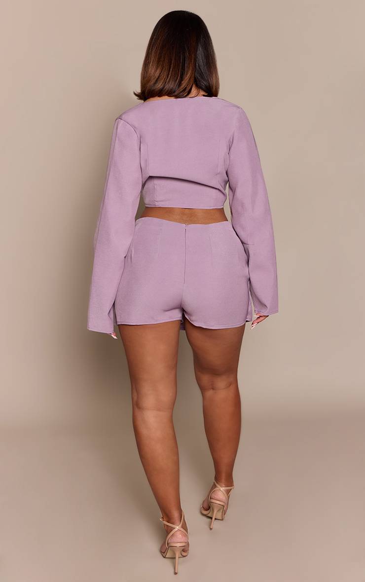 Lilas Jupe-short Asymétrique Martelée Tissée Shape