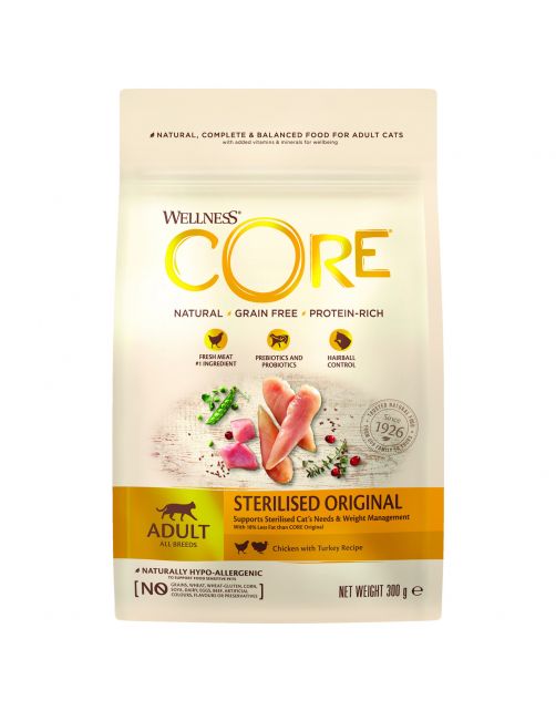 Wellness Core Grain Free Cat Sterilised Kip&Kalkoen - Kattenvoer