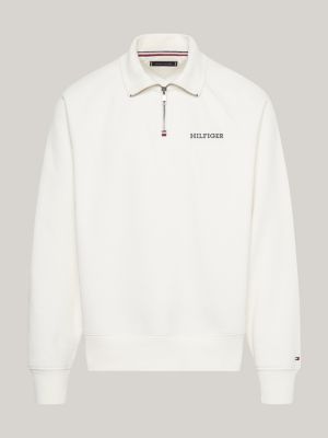 Moletom Hilfiger Monotype com zíper até o peito e modelagem Archive Fit