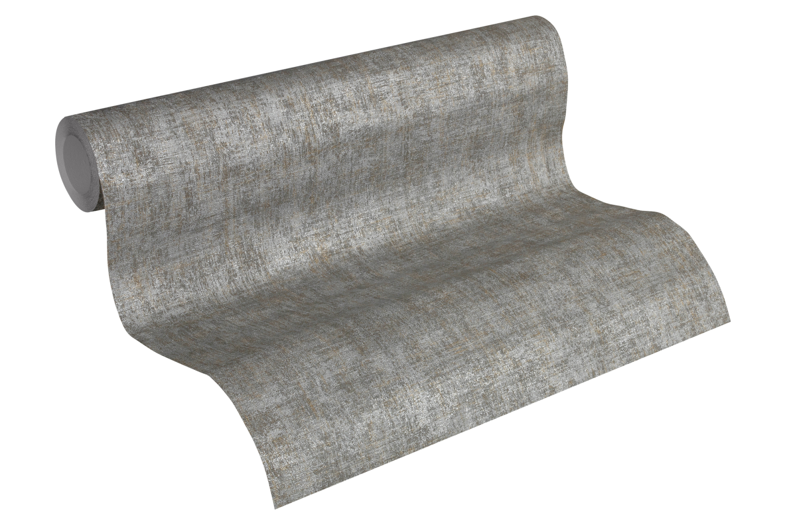 Vliestapete BORNEO - grau Metallic - 10 Meter