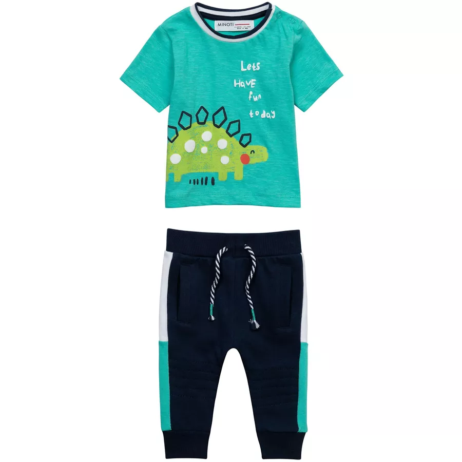 MINOTI T-Shirt und Hose im Set GrünDunkelblau