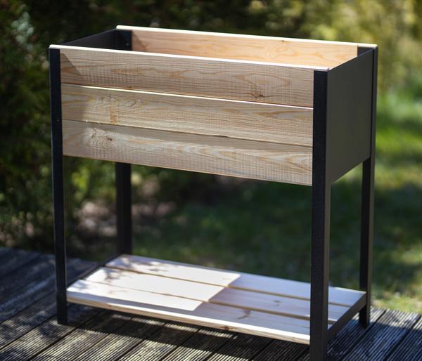 Upyard Holz-Pflanzkasten ModernBox mit Ablage,
