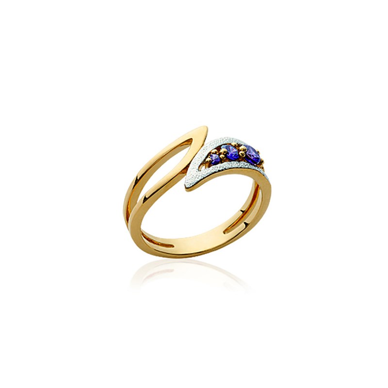 Bague Femme - Plaqué Or - Oxyde de zirconium