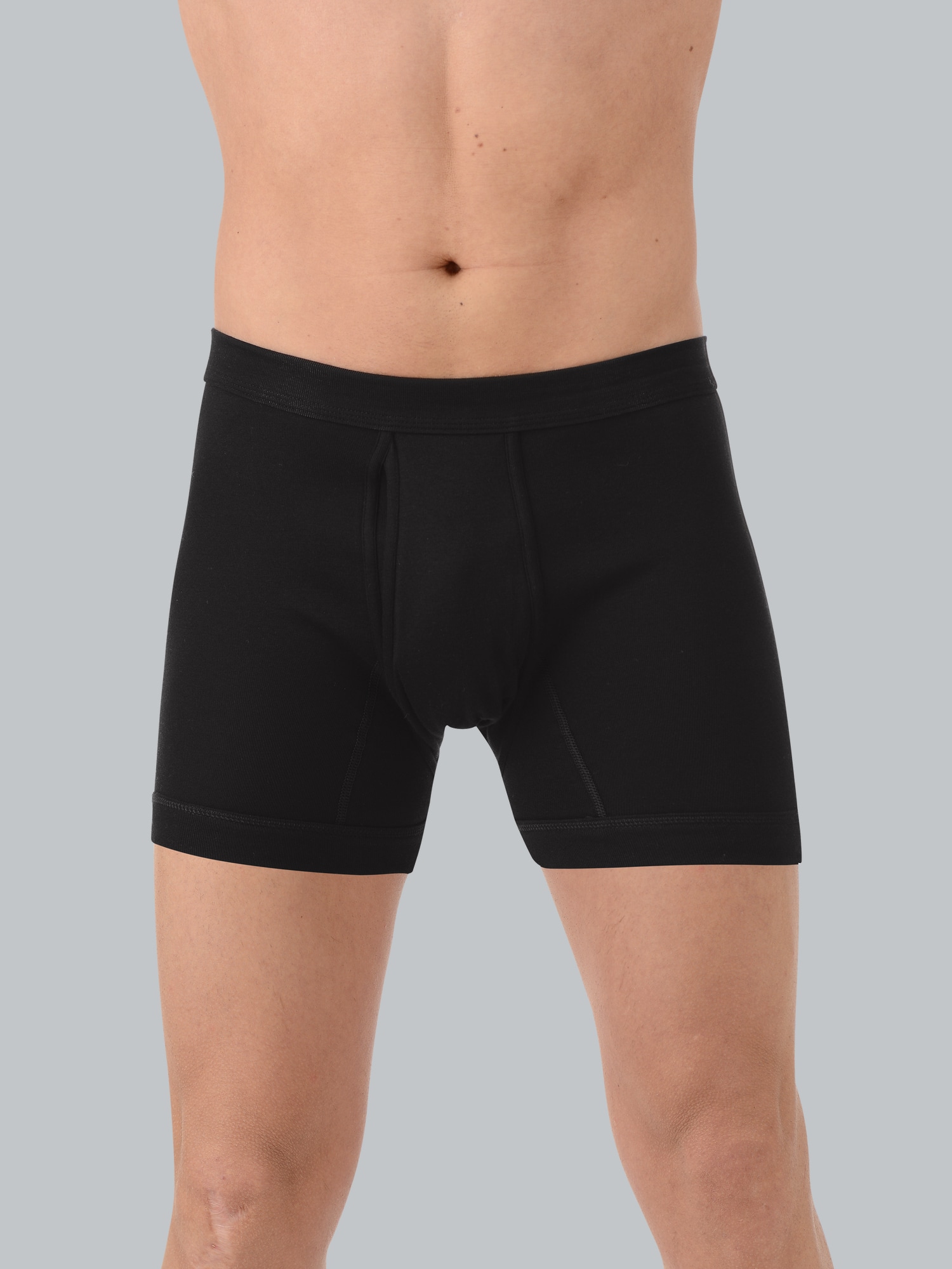 Unterhose Feinripp im Doppelpack Schwarz