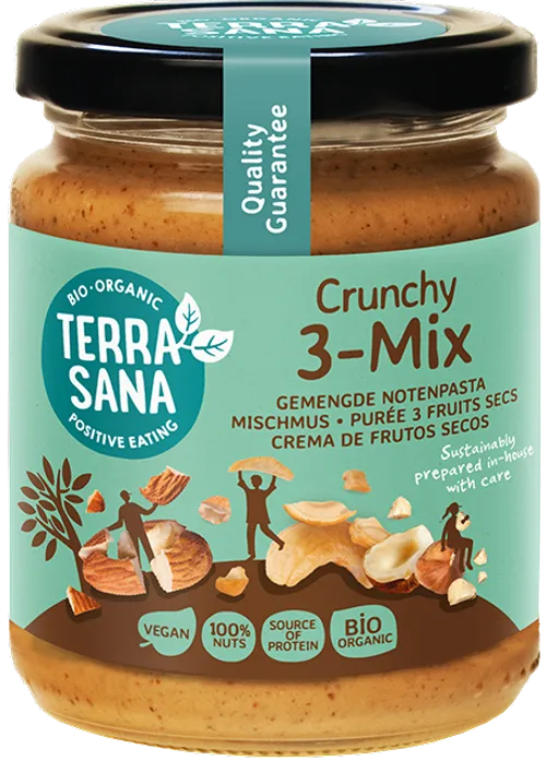 Terrasana 3-Mix Crunchy Notenpasta (250 gr)