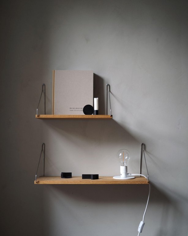 Frama Shelf wandplank 60x20 naturel/messing