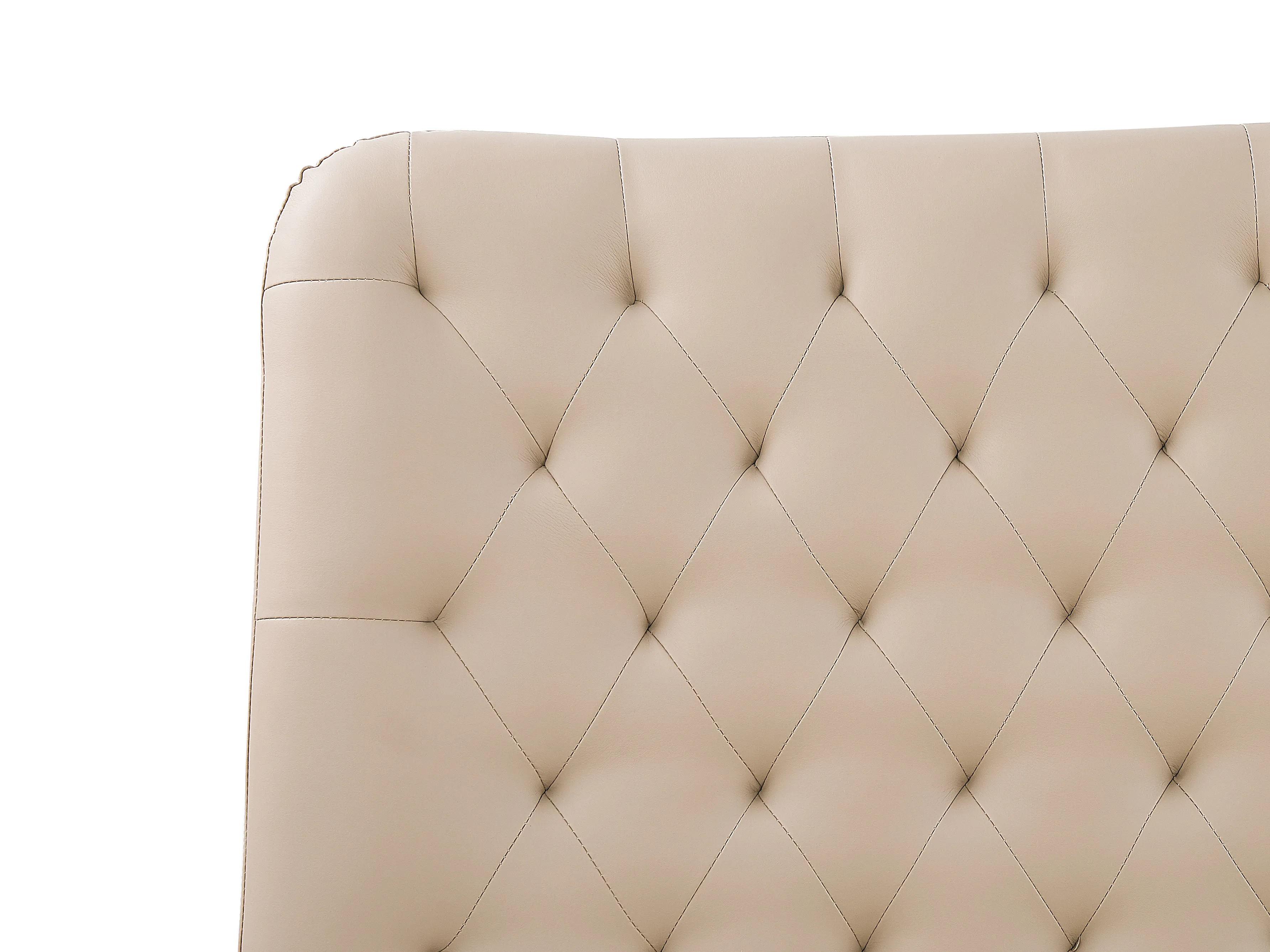 Bed Kunstleer ESSONNE 160 x 200 cm Beige