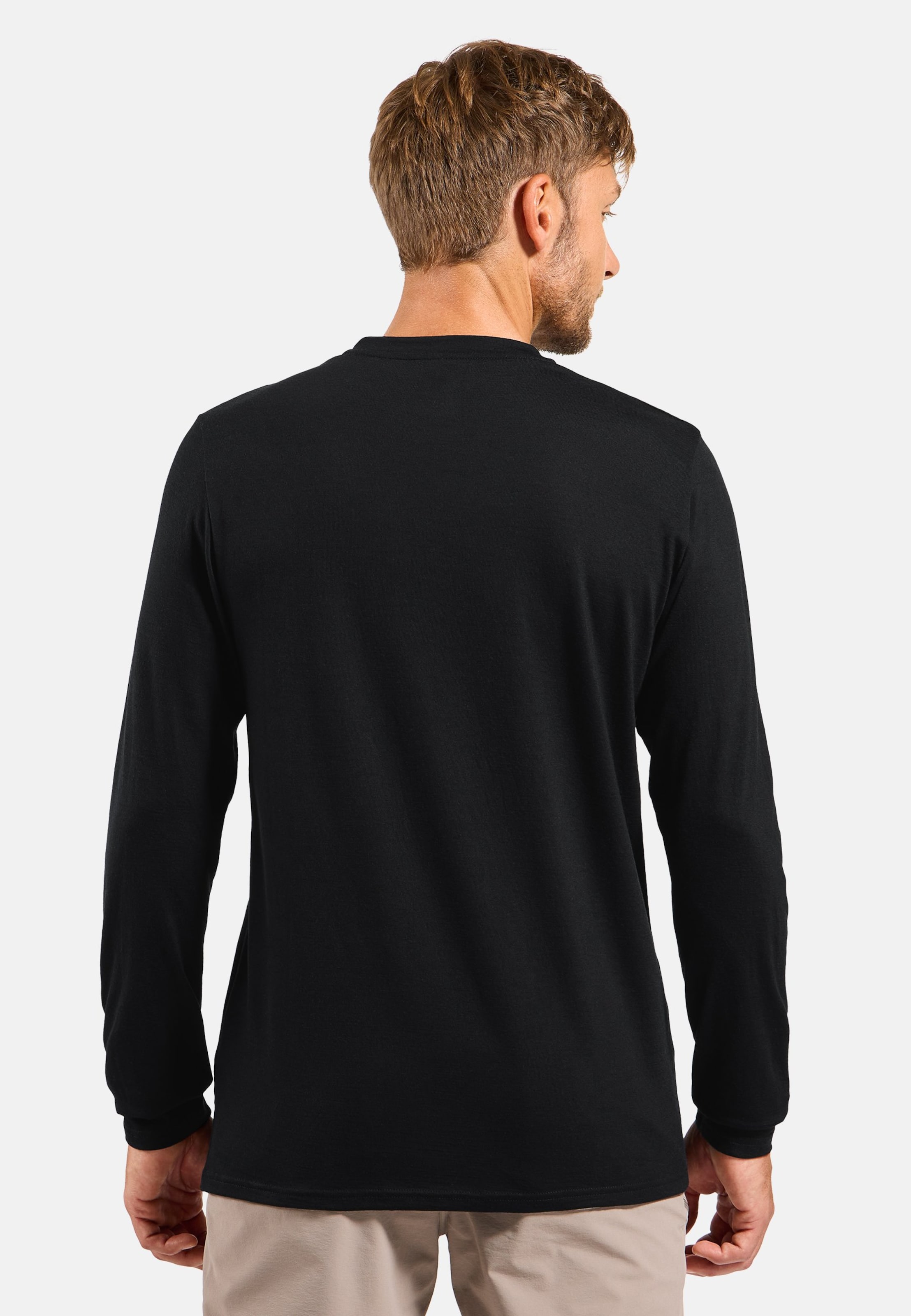 Ascent Merino 200 Langarmshirt mit Brusttasche in black