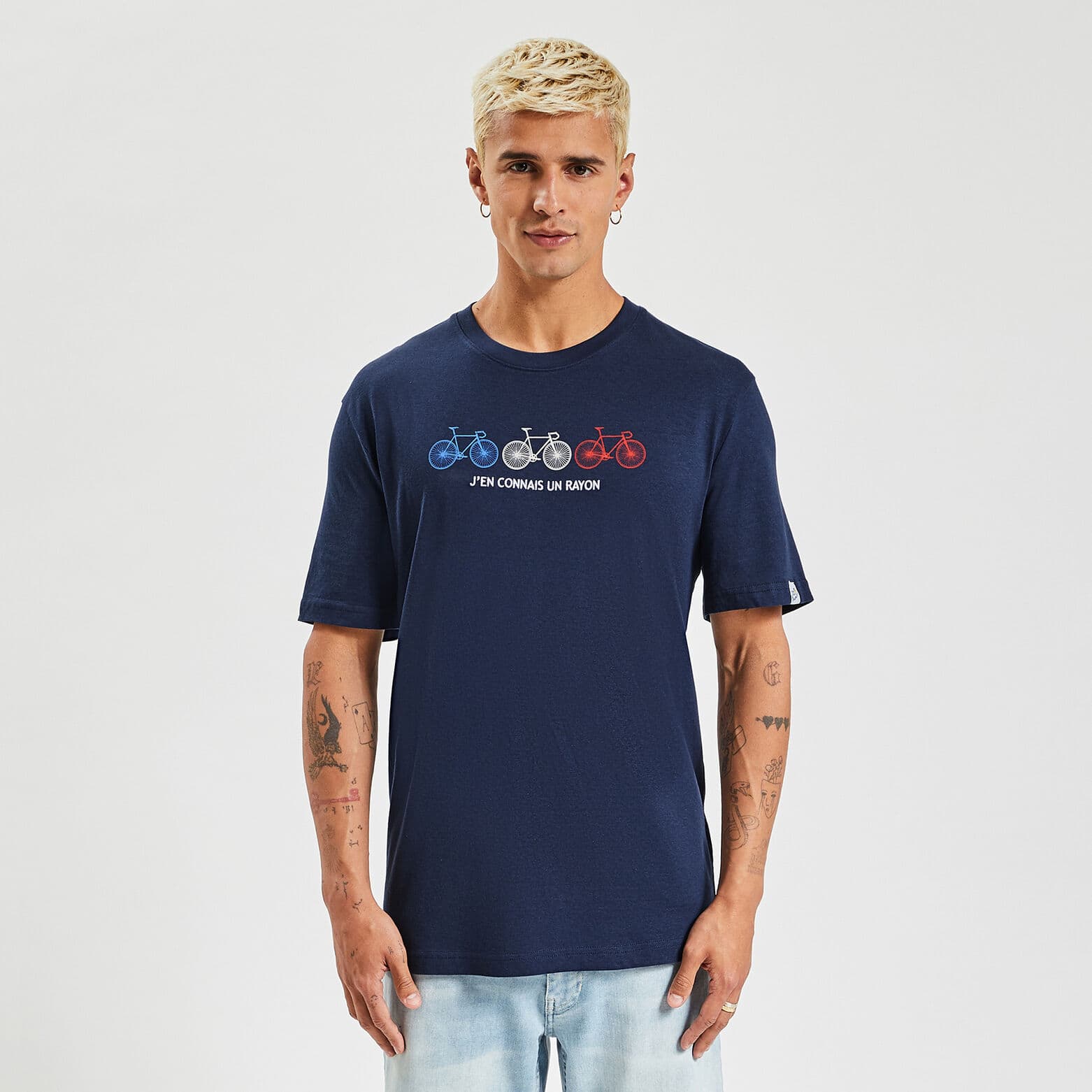 Tee-Shirt col rond licence Tour de France Bleu