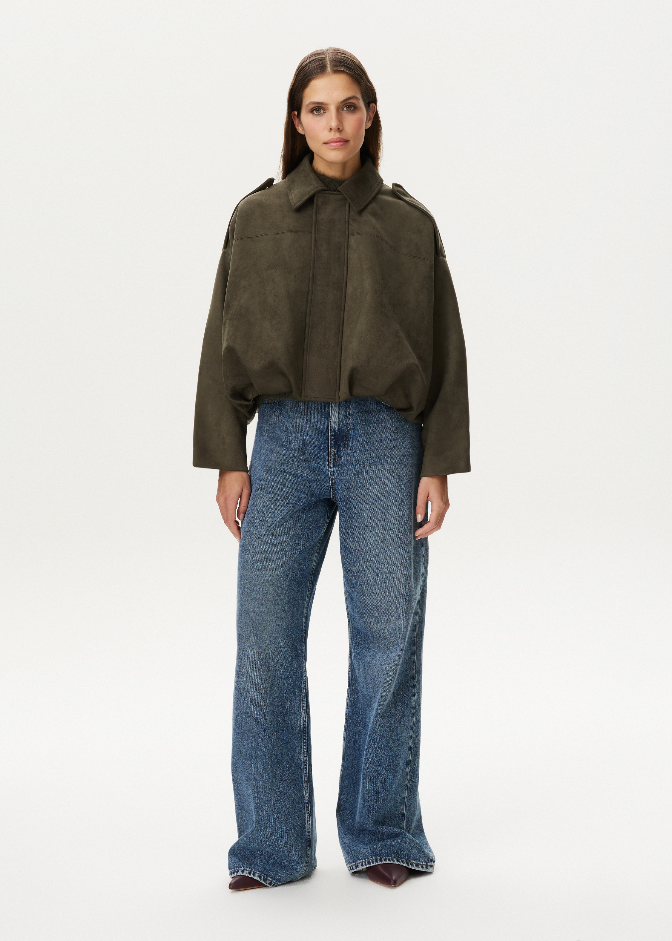 Suedine bomberjacket