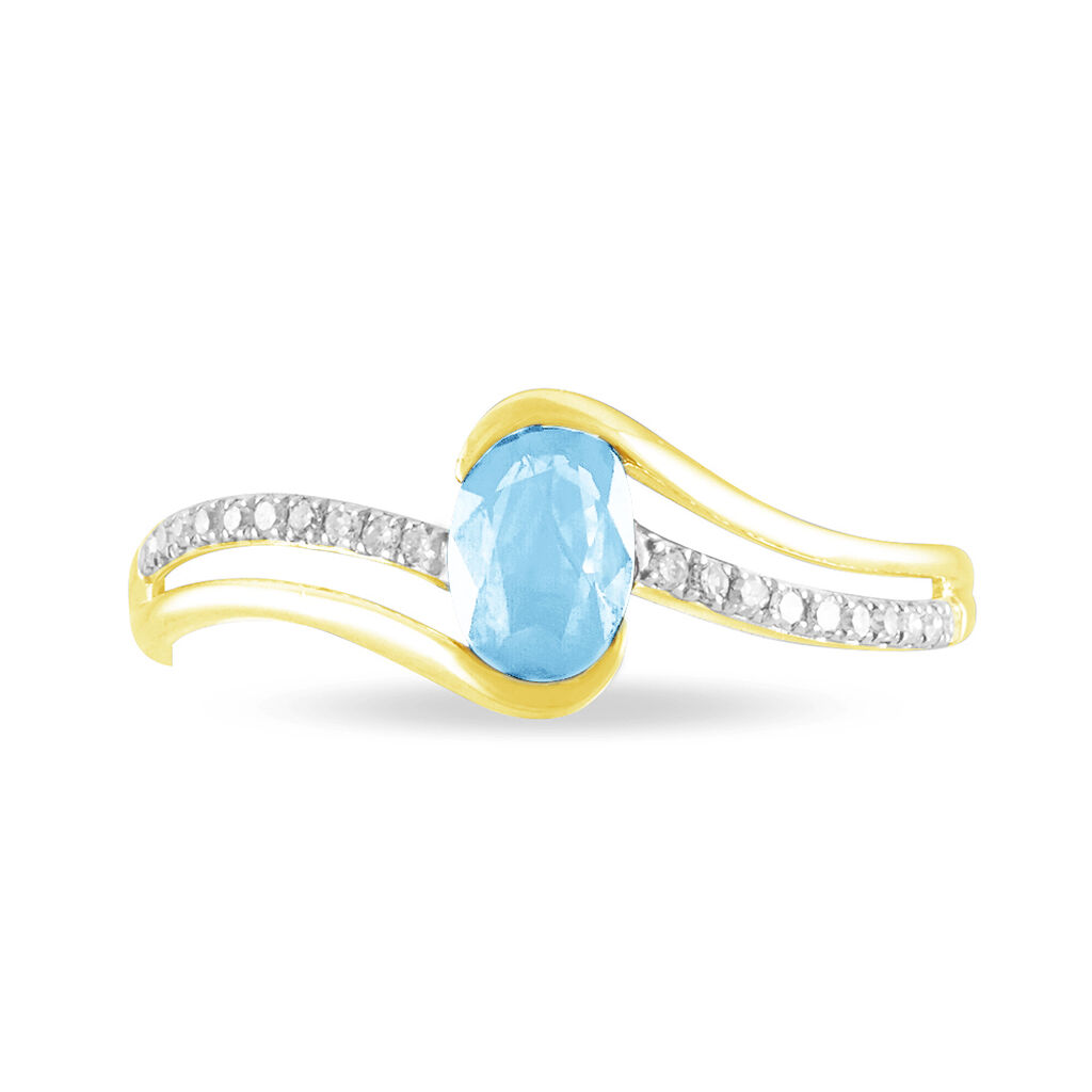 Bague Anja Or Jaune Topaze Et Diamant
