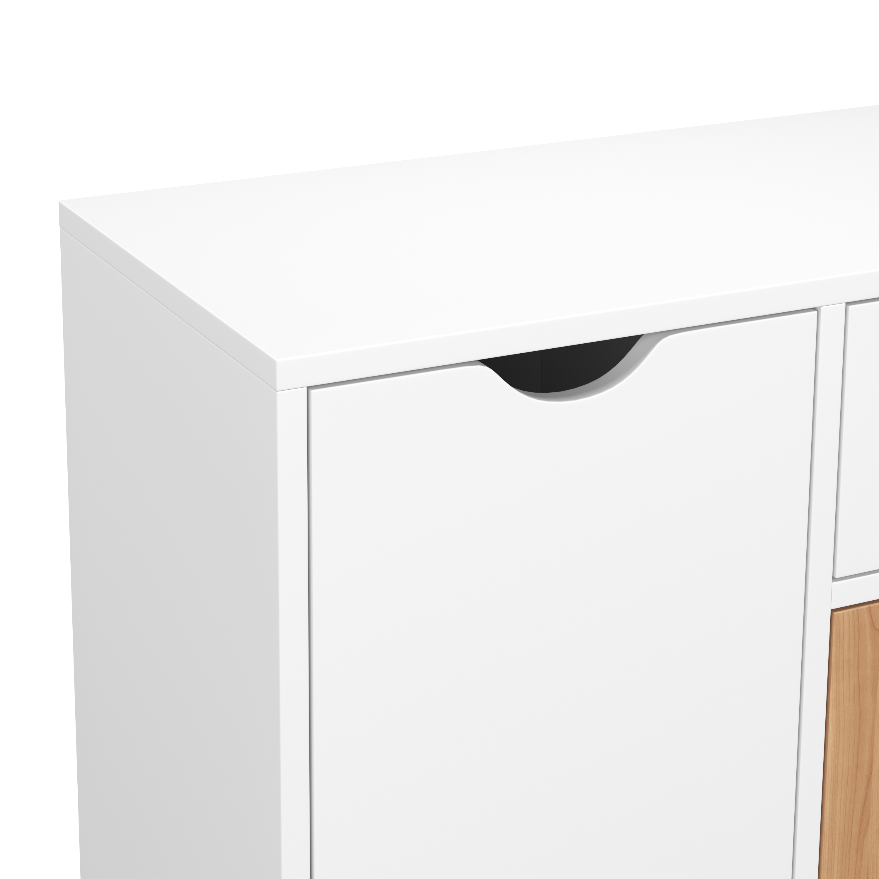 Kommode NORDIC 60 x 30 x 73 cm weiss/natur
