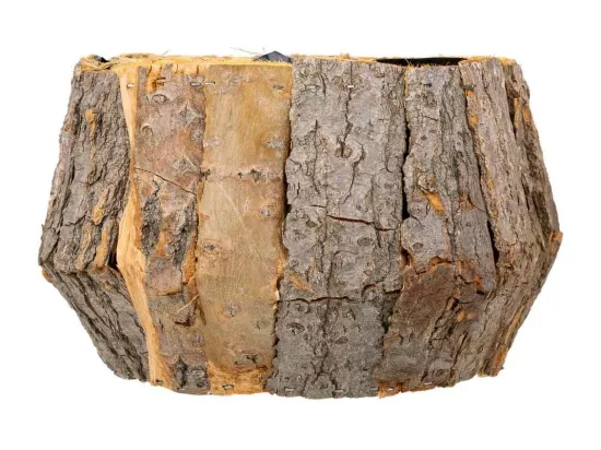 Ensemble de 2 paniers en bois marron