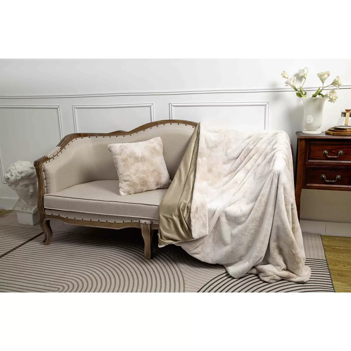 Decke Dina beige,hellbeige