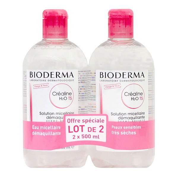 Créaline TS H2O micellaire apaisante sans parfum 2x500ml