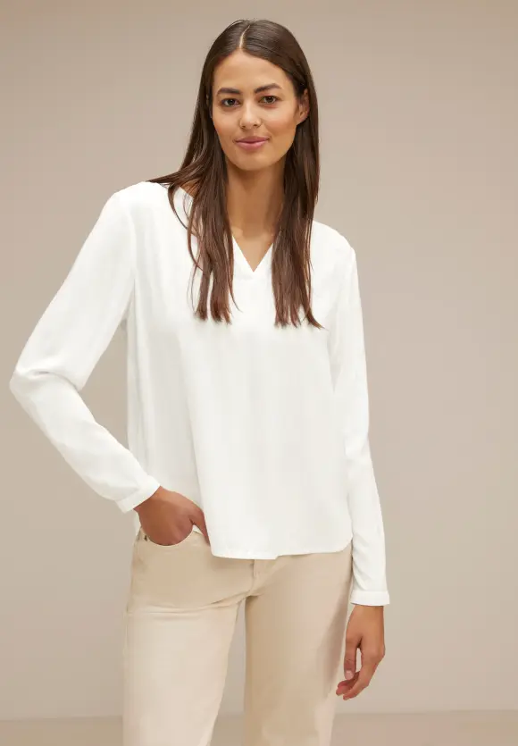 Viskosebluse - off white