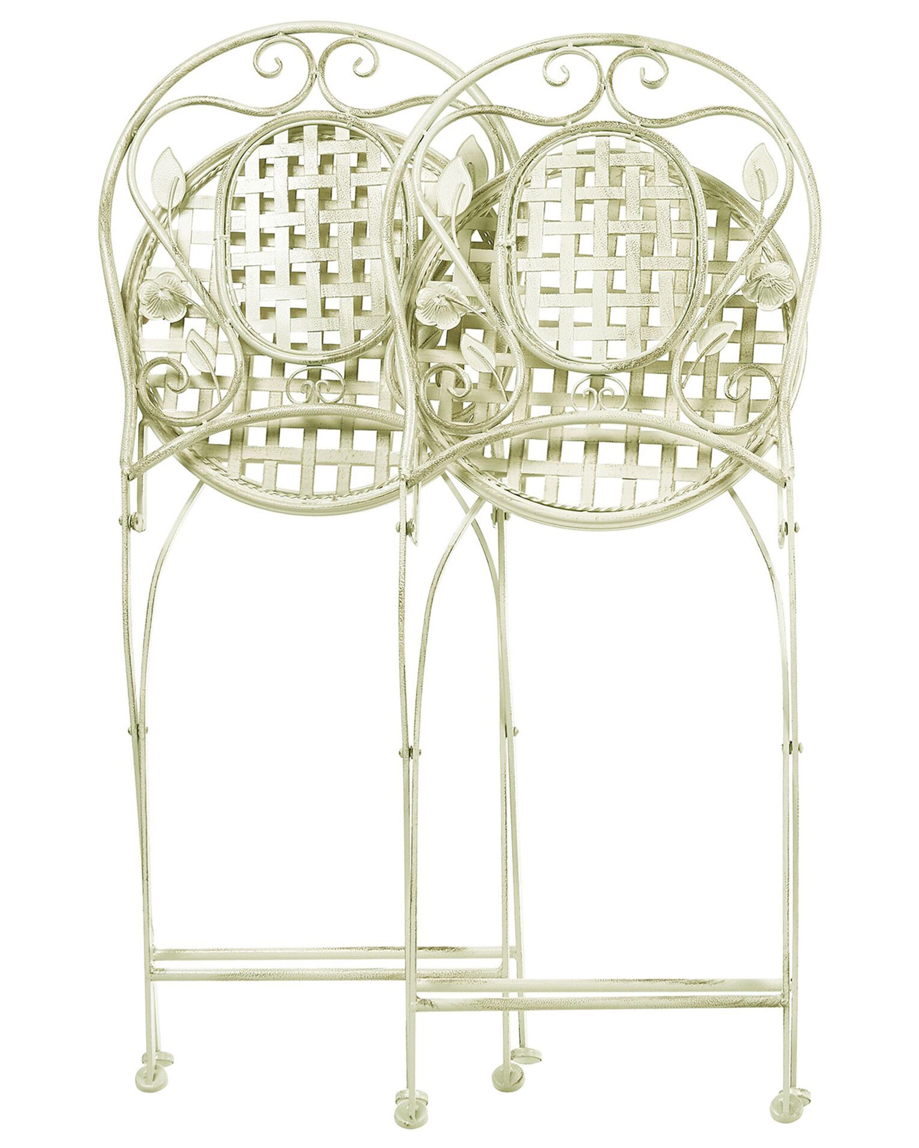 Set van 2 tuinstoelen BIVIO inklapbaar Metaal Lichtgroen
