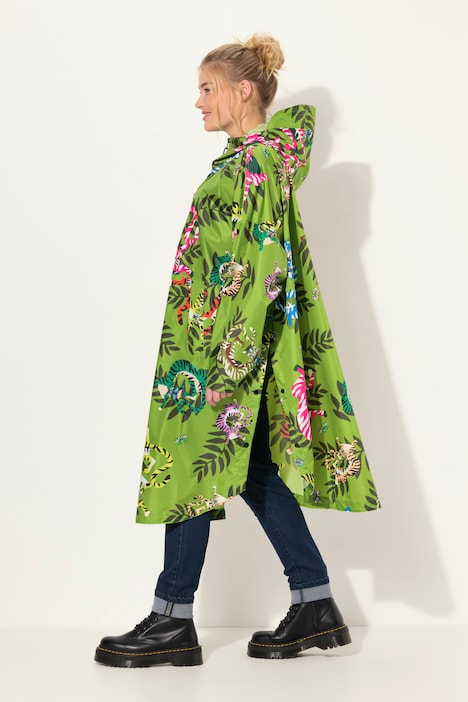 Funktions-Regencape, Unisex, Print, Kapuze