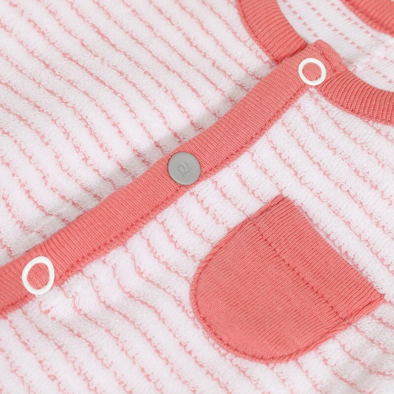 Combi courte rose rayée en éponge naissance Absorba Aucune nuance
