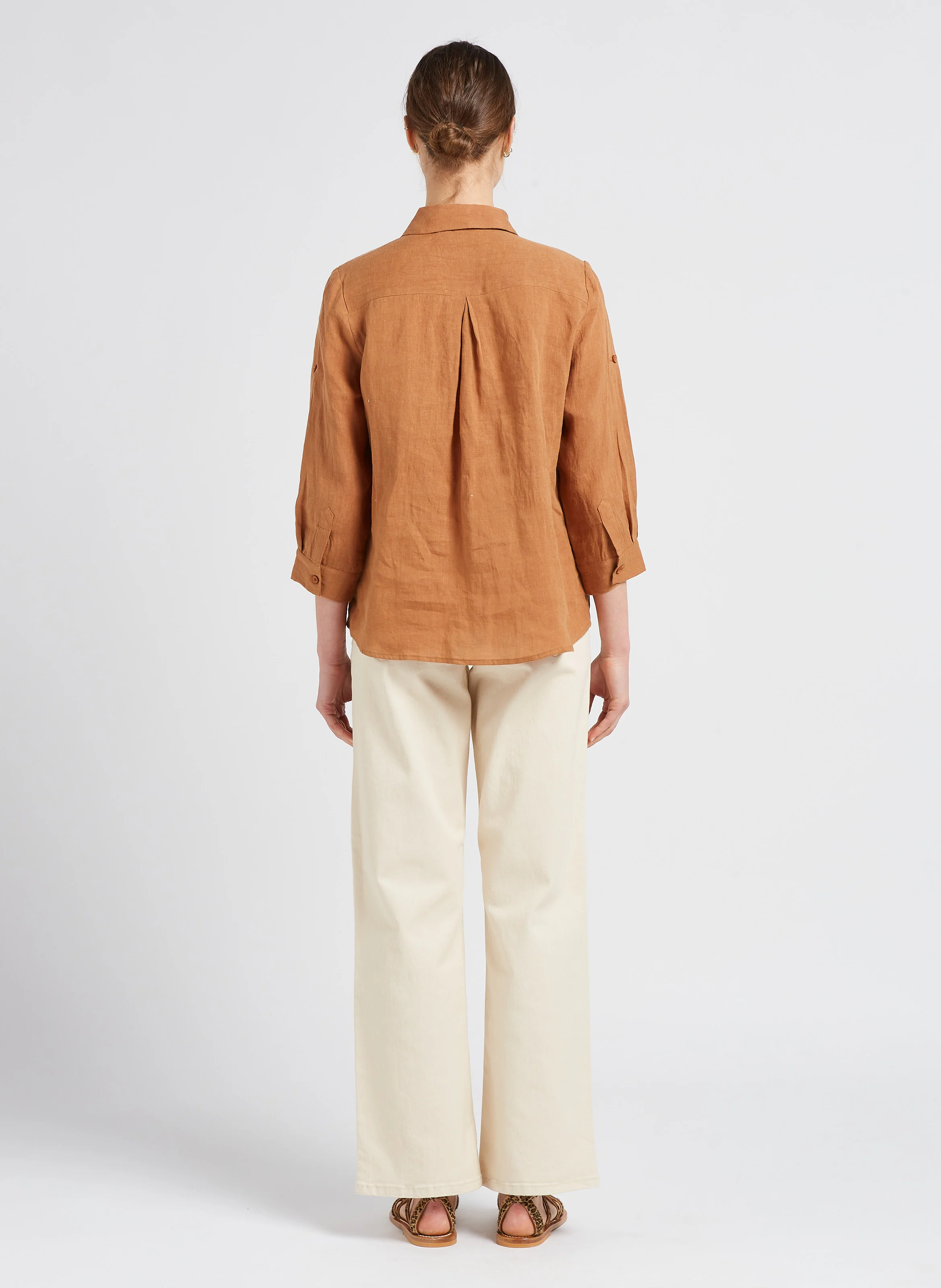 MARINA - Jean large en coton| Beige