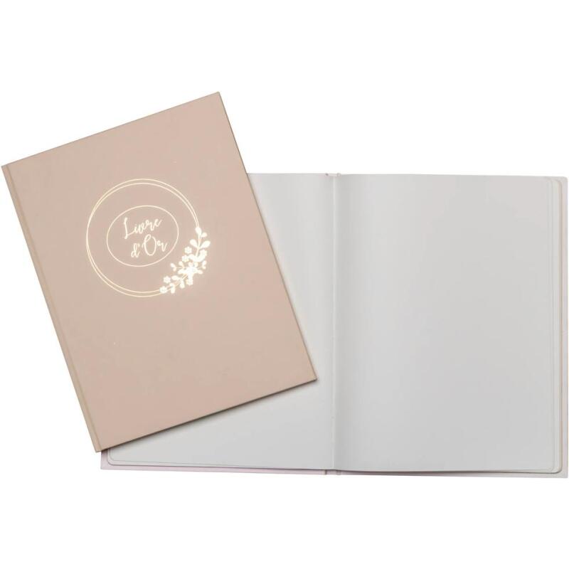 Livre d'or 100 pages tranche or Ringflower