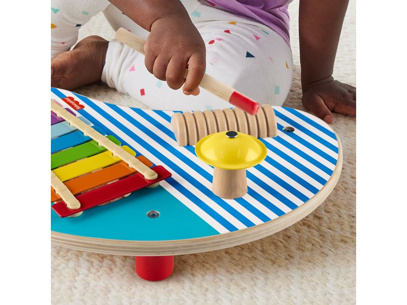 Fisher-Price Musiktisch aus Holz Holz-Musikspielzeug für Kleinkinder