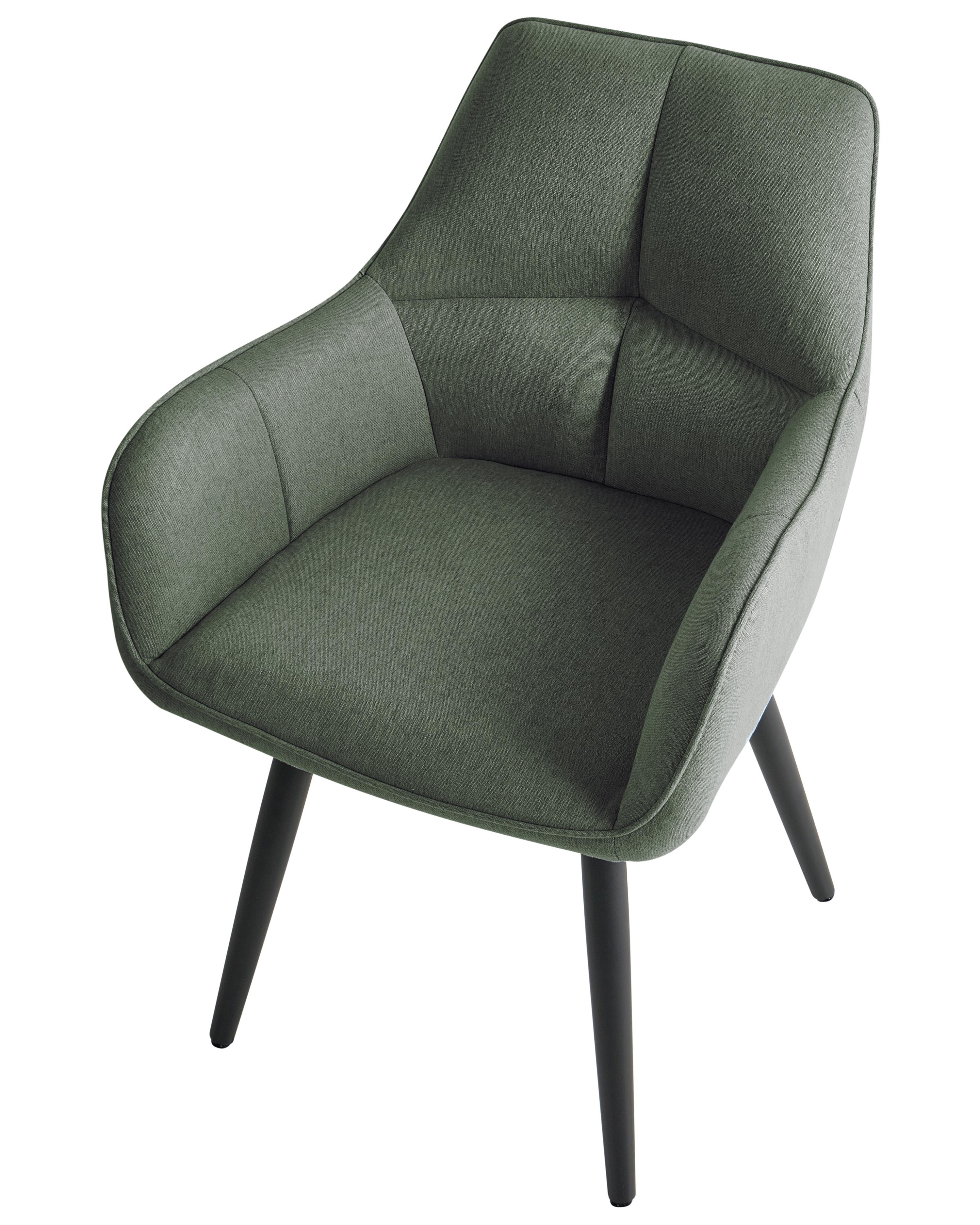 Set van 2 eetkamerstoelen TIRANO Kunstlinnen Groen