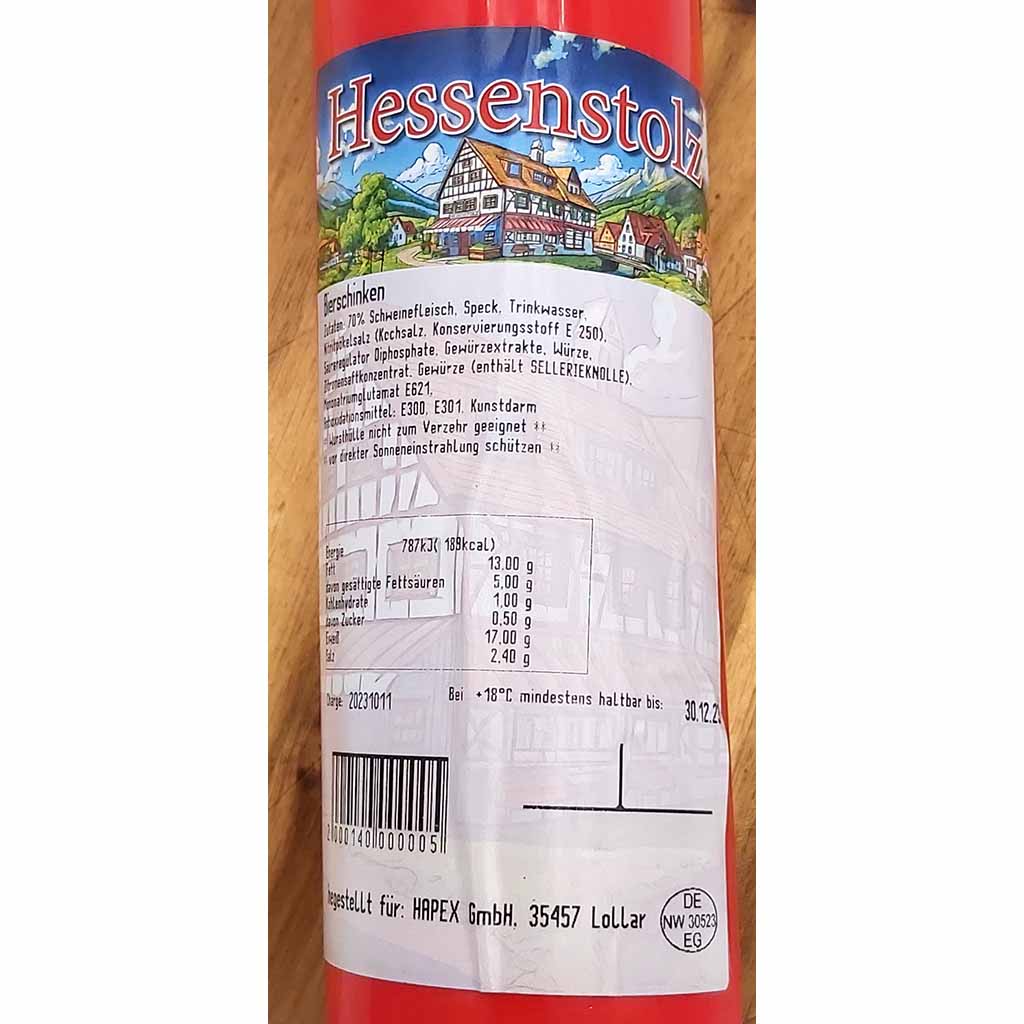 Hessenstolz Bierschinken 650g MHD:10.1.25