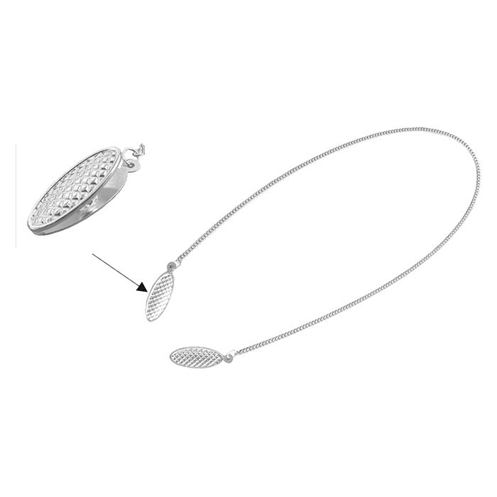 SUNDO Serviettenkette 53cm silber mit Clips 1 Stk