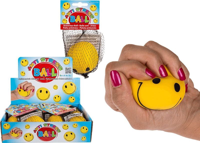 Smiley stressbal 6 cm