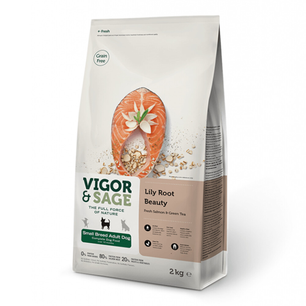 Vigor & Sage Hondenvoer Small Lilly Root Beauty2 kg