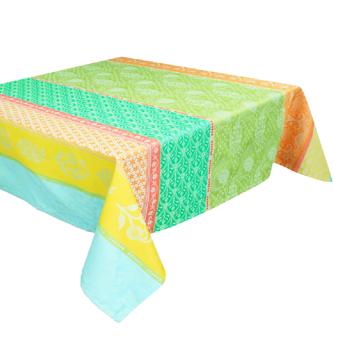 Nappe pur coton multicolore 155x155 Garnier Thiebaut