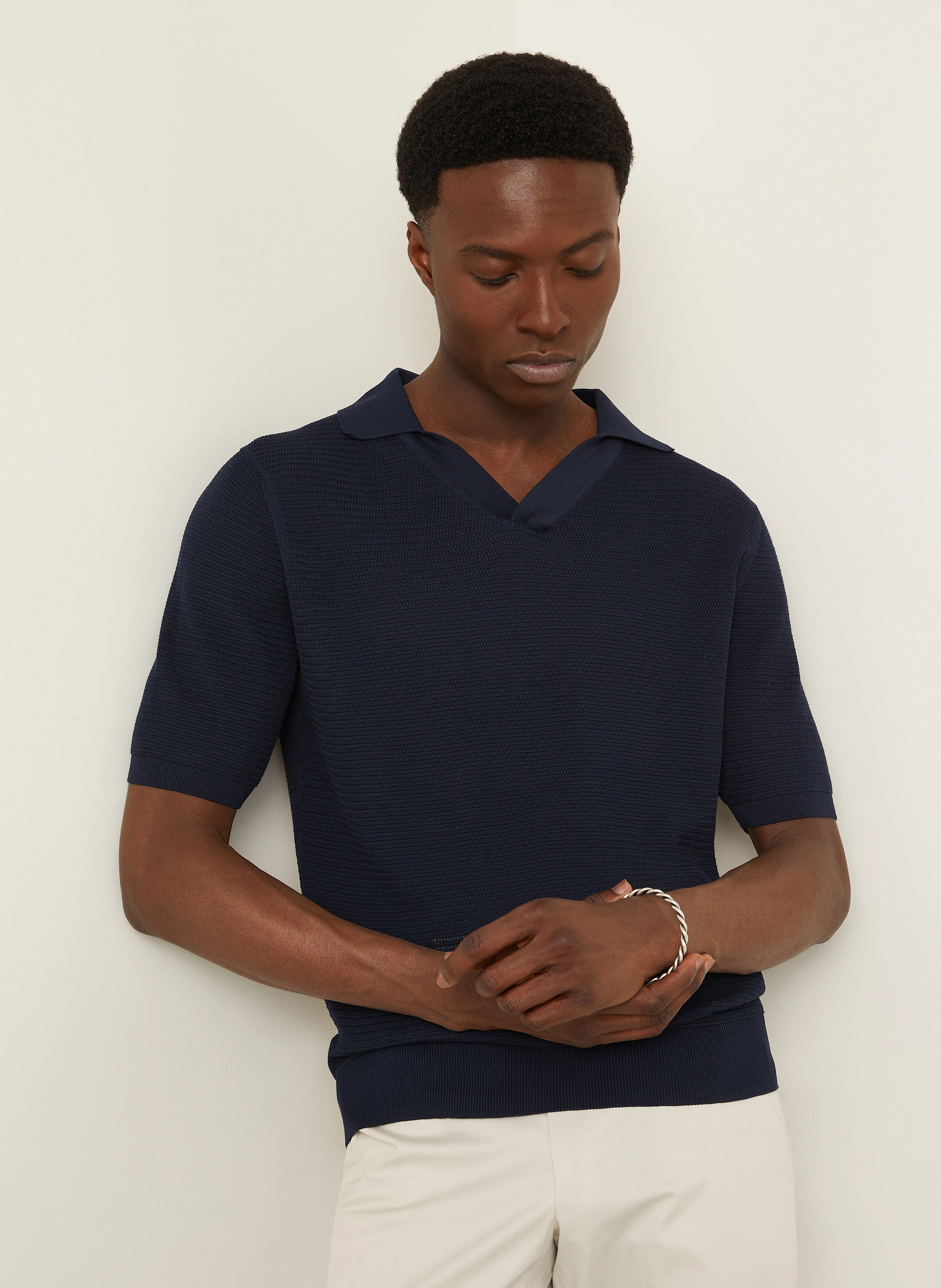 FIORONI Strick-Poloshirt