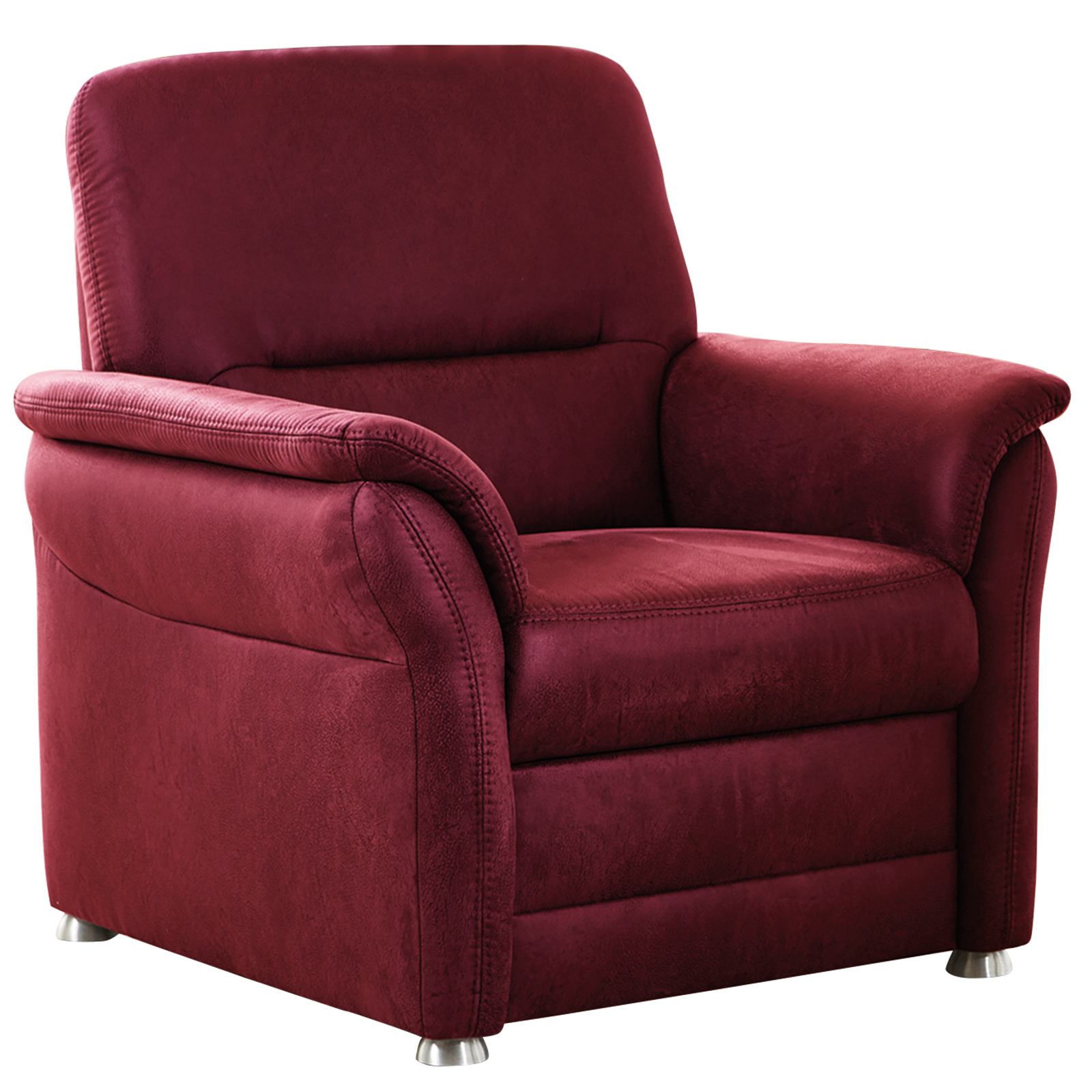 polsterpower Sessel - wine - Microfaser