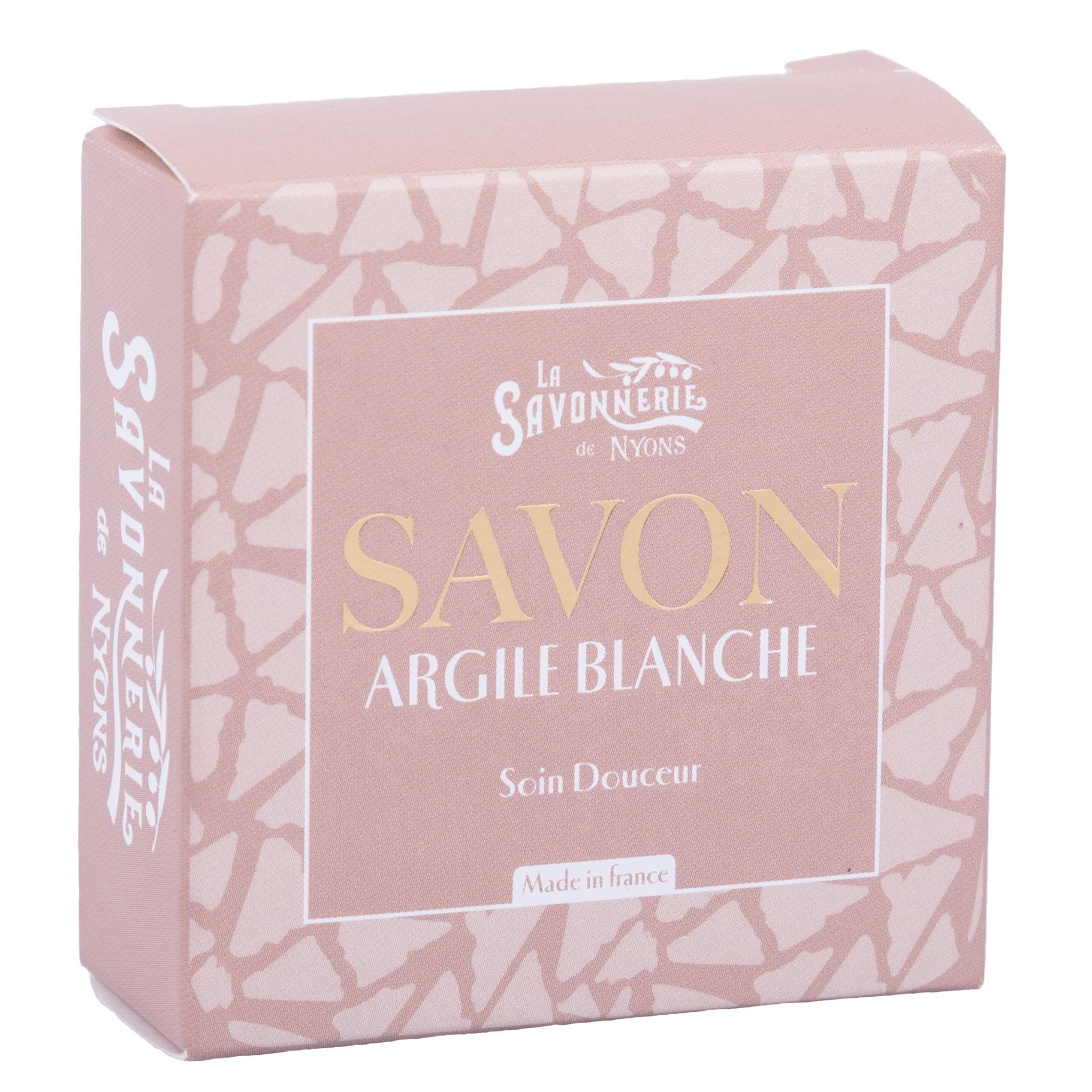 La Savonnerie de Nyons - Wellness-Seife in Karton - Weiße Tonseife