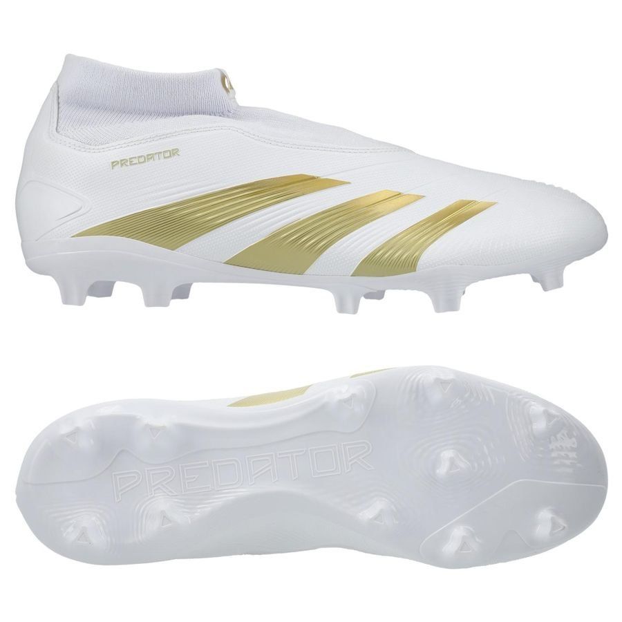 adidas Predator League Laceless FG Day Spark - Blanc/Doré/Blanc