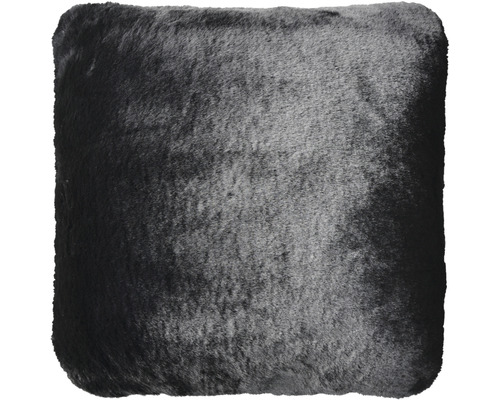 Kussen van bont, 45x45 cm, zwart