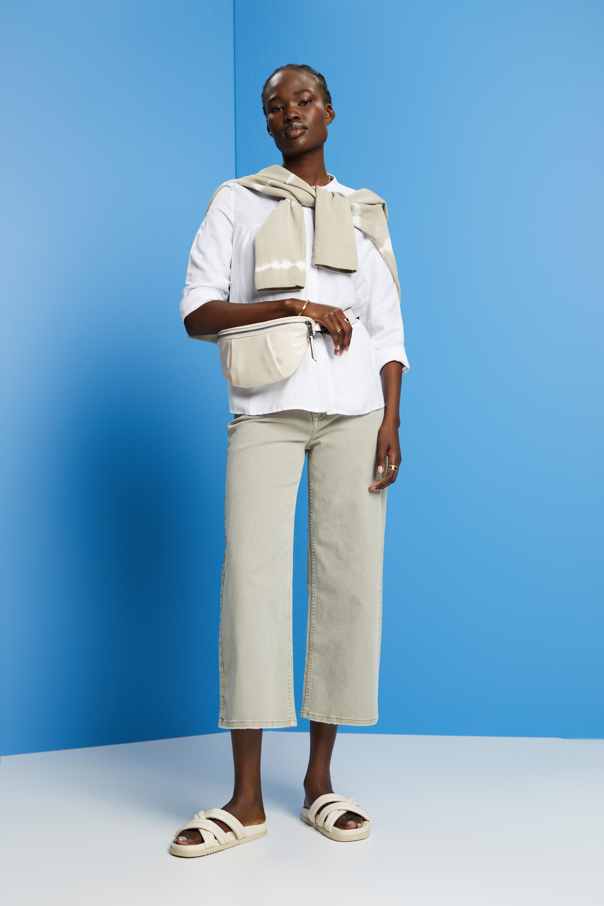 Blouse en lin mélangé
