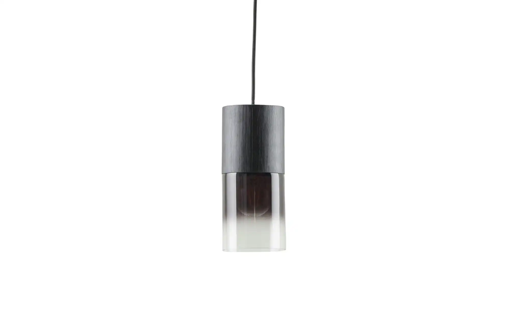 Trio Pendelleuchte, 1-flammig, Rauchglas schwarz