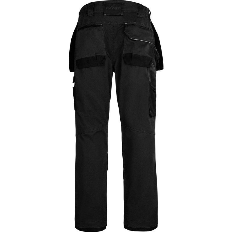 Portwest Urban werkbroek met holsterzakken en kniezakken + gratis kniestukken 60 zwart*