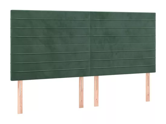 Tête de lit 4 pièces Vert foncé 90x5x78/88 cm Velours