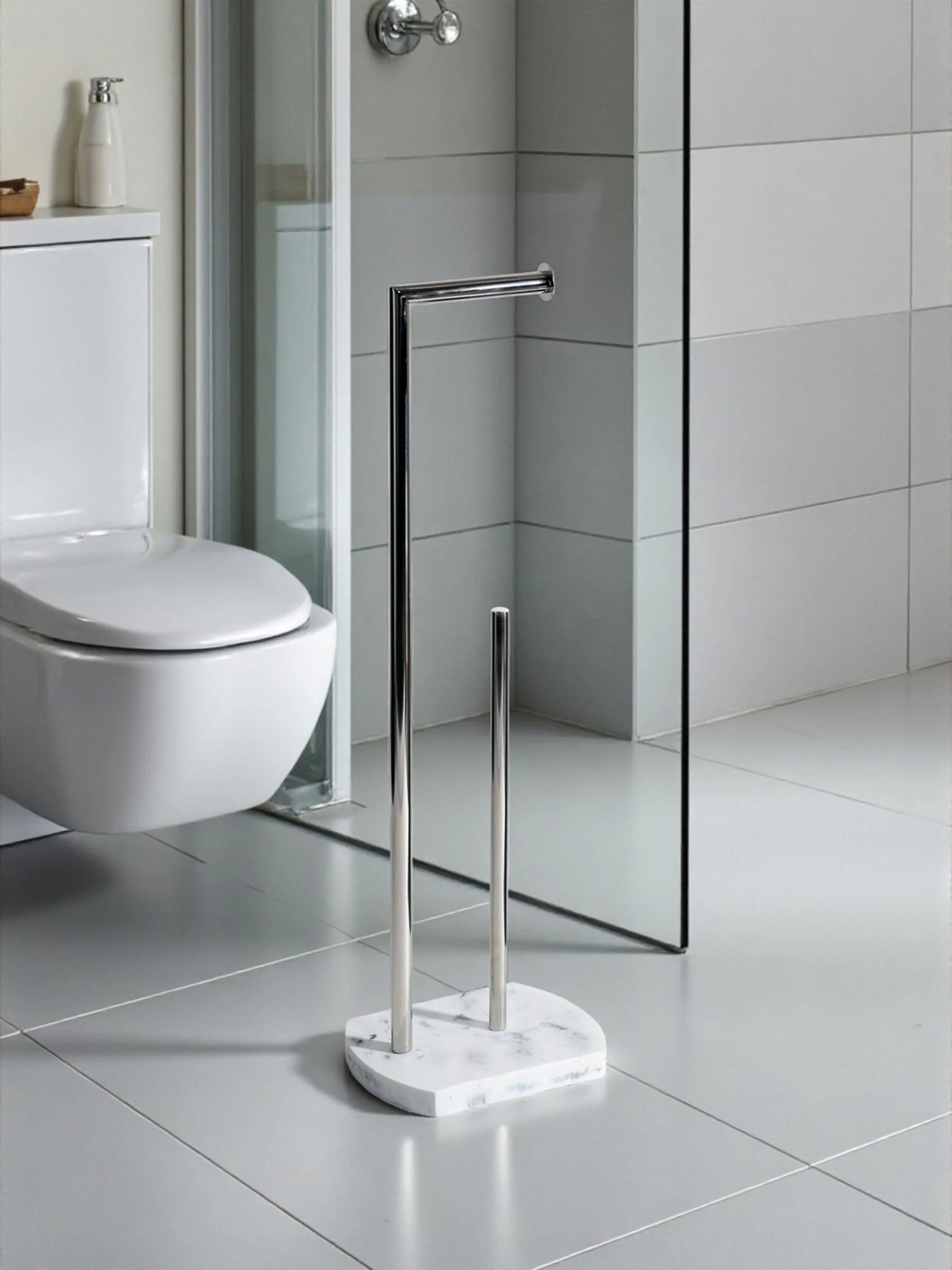 Showerdrape Octavia toiletrolhouder en rollenvoorraadhouder