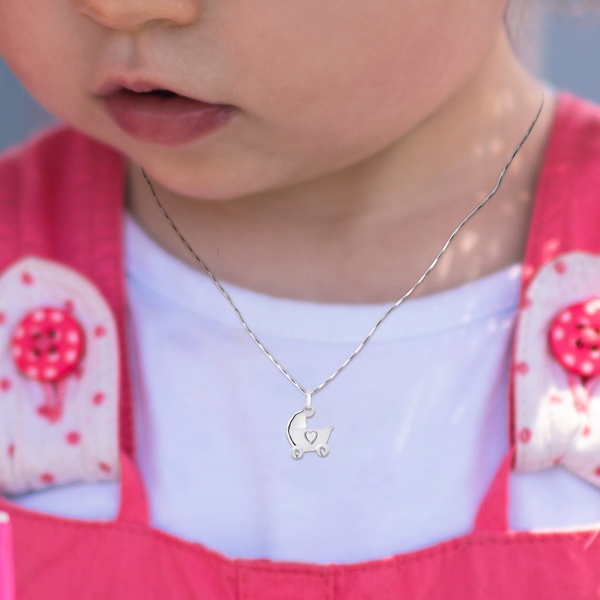 Pendentif POUSSETTE COEUR - Argent 925