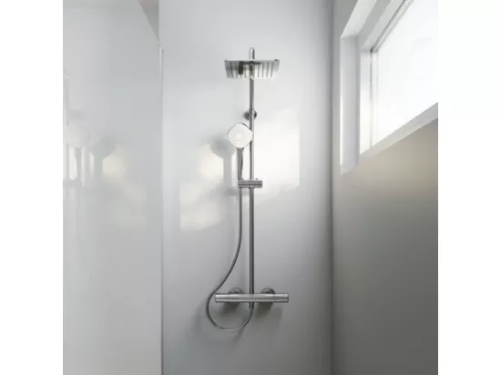 Colonne de douche thermostatique IDEAL STANDARD Ceratherm T100 Evo + microfibre