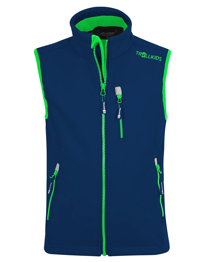 Softshell-Weste TROLLFJORD in navy/light green