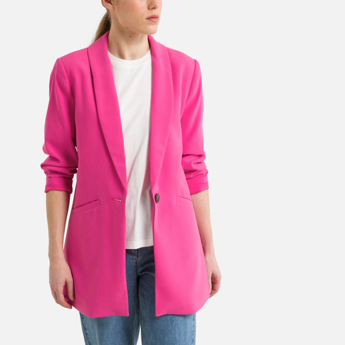 SOMENTE<br>Blazer longo e reto