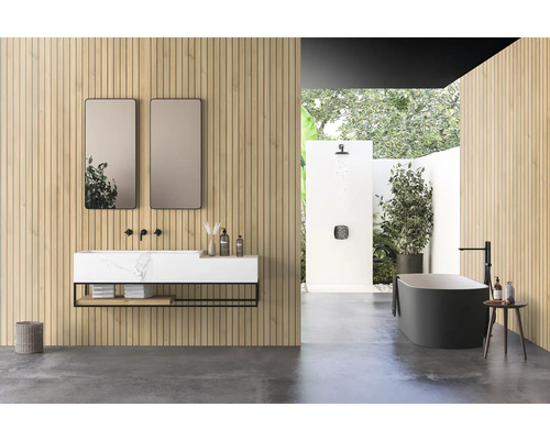 Douche achterwand Rock the Wall hout Lightwood 265 x 123 cm SPC4R137FN