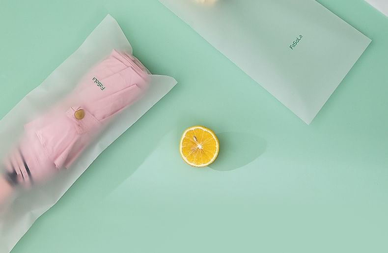 Caraboomie - 10-delige wegwerpbare compacte paraplu-tas van plastic